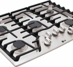 LG - 30" Built-In Gas Cooktop with 5 Burners and Superboil - Stainless Steel