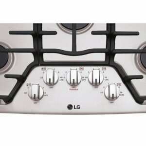 LG - 30" Built-In Gas Cooktop with 5 Burners and Superboil - Stainless Steel