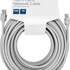 Insignia™ - 100' Cat-6 Ethernet Cable - Gray