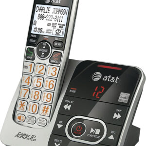 AT&T - CRL32102 DECT 6.0 Expandable Cordless Phone with Digital Answering System and Caller ID/Call Waiting - Silver