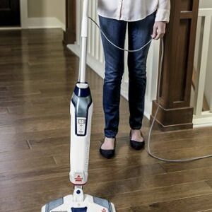 BISSELL - PowerFresh Deluxe Corded Steam Mop - Brite White/Saphire Waltz