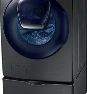 Samsung - 4.5 Cu. Ft. High-Efficiency Stackable Smart Front Load Washer with Steam and AddWash - Black Stainless Steel