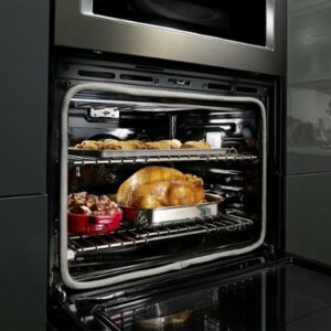 KitchenAid - 30" Single Electric Convection Wall Oven with Built-In Microwave - Black Stainless Steel