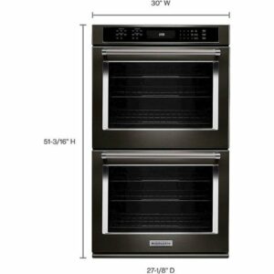 KitchenAid - 30" Built-In Double Electric Convection Wall Oven - Black Stainless Steel