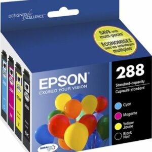 Epson - 288 4-Pack Ink Cartridges - Black/Cyan/Magenta/Yellow