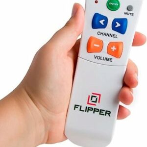 Flipper Remote - Universal Easy to Use Large Button Remote for Seniors and Partially Sighted Users - White