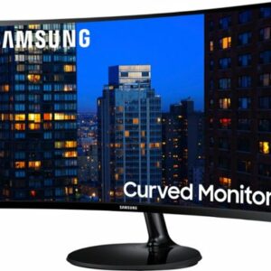 Samsung - 390C Series 24" LED Curved FHD AMD FreeSync Monitor (HDMI, VGA) - Black