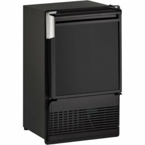 U-Line - Marine Series 14" 23 lb Freestanding Icemaker - Solid black