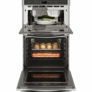 GE Profile - 27" Built-In Double Electric Convection Wall Oven with Built-In Microwave - Stainless Steel