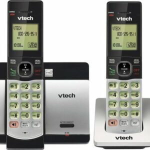 VTech - CS5119-2 DECT 6.0 Expandable Cordless Phone System - Gray/Black