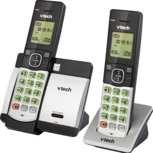 VTech - CS5119-2 DECT 6.0 Expandable Cordless Phone System - Gray/Black