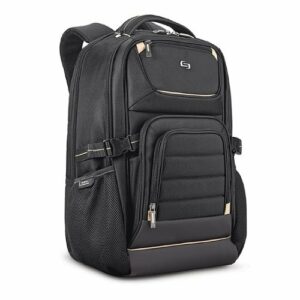 Solo New York - Pro Laptop Backpack for 17.3" Laptop - Black/Gold