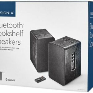 Insignia™ - 25W Bluetooth Bookshelf Speakers (Pair) - Black