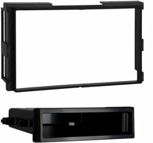 Metra - Dash Kit for Select 2001-2008 Hyundai Elantra Optima Sonata Santa Fe DIN DDIN - Black