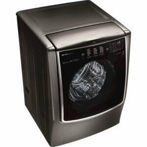 LG - SIGNATURE 5.8 Cu. Ft. High-Efficiency Smart Front Load Washer with Steam and TurboWash Technology - Premium Black Stainless Steel