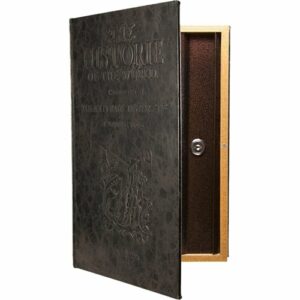 Barska - Antique Book Lock Box with Key Lock - Brown