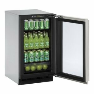 U-Line - 2000 Series 3.6 Cu. Ft. Built-In Mini Fridge - Stainless Steel