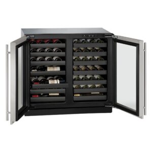 U-Line - Wine Captain 62-Bottle Built-In Wine Cooler - Stainless Steel