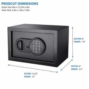 Barska - Safe with Electronic Keypad Lock - Black