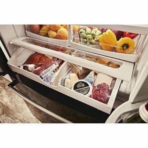 KitchenAid - 20 Cu. Ft. French Door Counter-Depth Refrigerator - Black Stainless Steel