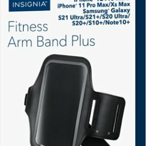 Insignia™ - Fitness Armband for Cell Phones with Screens up to 6.7" - Black