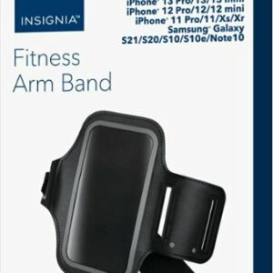 Insignia™ - Fitness Armband for Cell Phones with Screens up to 6.2" - Black