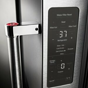 KitchenAid - 23.8 Cu. Ft. French Door Counter-Depth Refrigerator - Black Stainless Steel