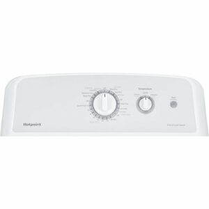 Hotpoint - 6.2 Cu. Ft. 4-Cycle Electric Dryer - White /Gray Backsplash