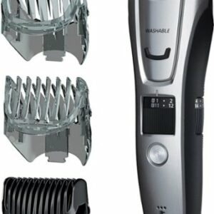 Panasonic - Men’s All-in-One Facial Beard Trimmer and Body Hair Groomer - Silver