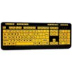 Adesso - Luminous AKB-132UY Full-size Wired Membrane Keyboard - Black/Yellow