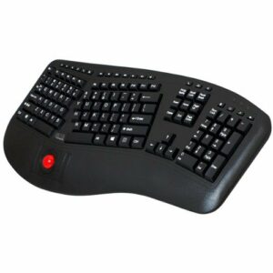 Adesso - Tru-Form WKB-3500UB Ergonomic Wireless Membrane Keyboard - Black