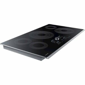 Samsung - 36" Electric Cooktop with WiFi and Rapid Boil - Stainless Steel