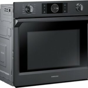 Samsung - 30" Single Wall Oven with Flex Duo, Steam Cook and WiFi - Black Stainless Steel