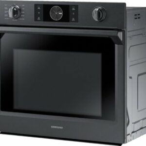 Samsung - 30" Single Wall Oven with Flex Duo, Steam Cook and WiFi - Black Stainless Steel