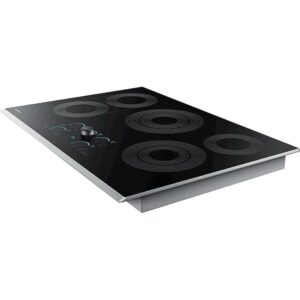 Samsung - 30" Electric Cooktop with WiFi and Rapid Boil - Stainless Steel