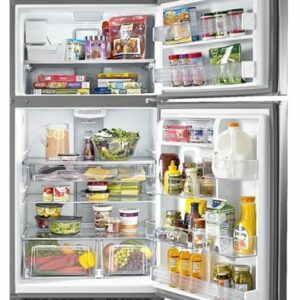 Maytag - 21.2 Cu. Ft. Top-Freezer Refrigerator - Stainless Steel