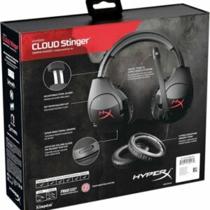 HyperX - Cloud Stinger Wired Gaming Headset for PC, Xbox X|S, Xbox One, PS5, PS4, Nintendo Switch, and Mobile - Black/Red