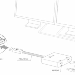 j5create - USB 3.0 to Dual HDMI Multi-Monitor Adapter - Silver