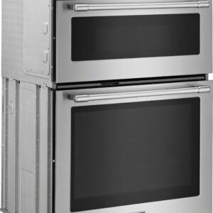 Maytag - 30" Single Electric Convection Wall Oven with Built-In Microwave - Stainless Steel