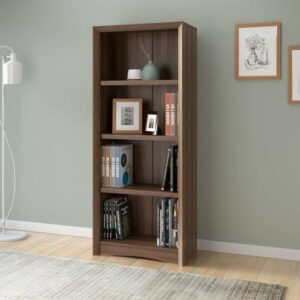 CorLiving - Quadra 3-Shelf Bookcase - Walnut