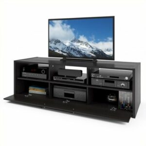 CorLiving - Wooden TV Bench, for TVs up to 75" - Black