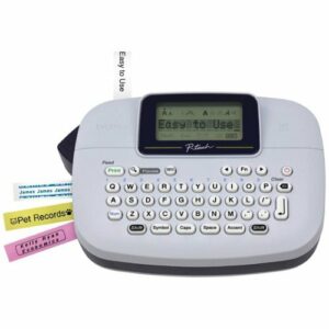 Brother - P-touch, PT-M95, Handy Label Maker, 9 Type Styles, 8 Deco Mode Patterns - Blue Gray and Navy