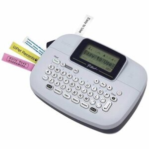 Brother - P-touch, PT-M95, Handy Label Maker, 9 Type Styles, 8 Deco Mode Patterns - Blue Gray and Navy