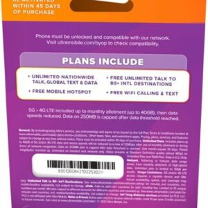 Ultra Mobile - 1-Month 3GB Prepaid SIM Card - Purple