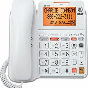 AT&T - CL4940 Corded Phone with Digital Answering System - White