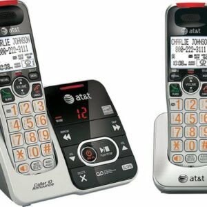 AT&T - AT CRL32202 DECT 6.0 Expandable Cordless Phone System with Digital Answering System - Silver