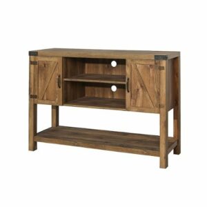 Walker Edison - Farmhouse Barndoor Sideboard TV Stand for Most Flat-Panel TV's up to 55" - Barnwood