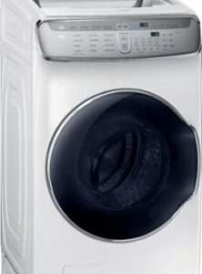 Samsung - 6.0 Cu. Ft. High-Efficiency Smart Front Load Washer with Steam and FlexWash - White