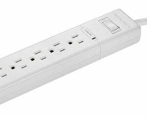 Insignia™ - 6 Outlet 900 Joules Surge Protector with 8' Power Cord - White