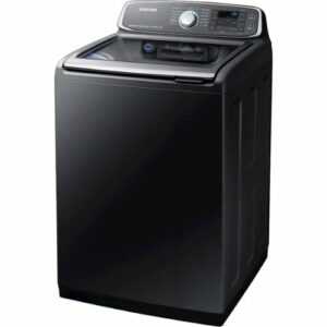 Samsung - 5.2 Cu. Ft. High-Efficiency Top Load Washer with Steam and Activewash - Black Stainless Steel